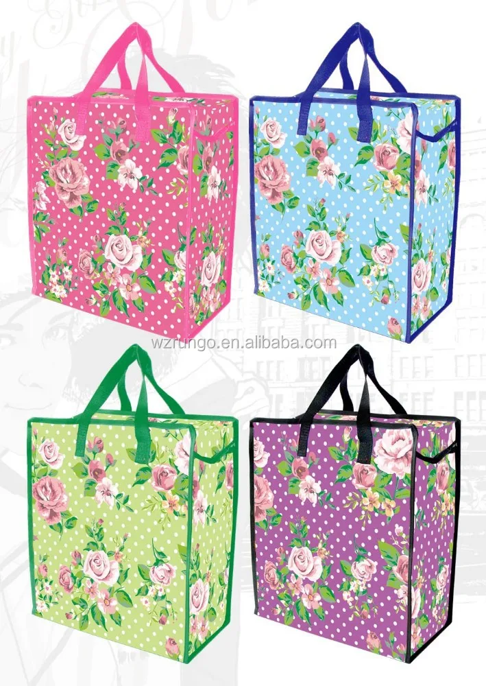 Многоразовая сумка для покупок из полипропилена на молнии большие сумки-тоут