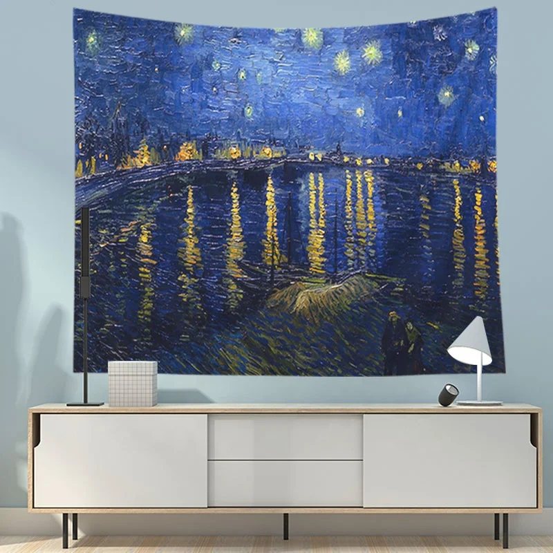 
Custom Van Gogh Abstract Colorful Home Decor Hanging Tapestry For Bedroom  (62189076276)