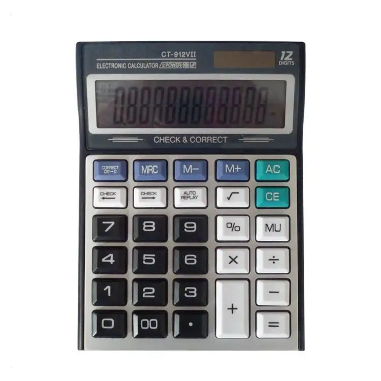 Promotional Cheap Calculator Solar 12 digit Office Desktop Function Calculator