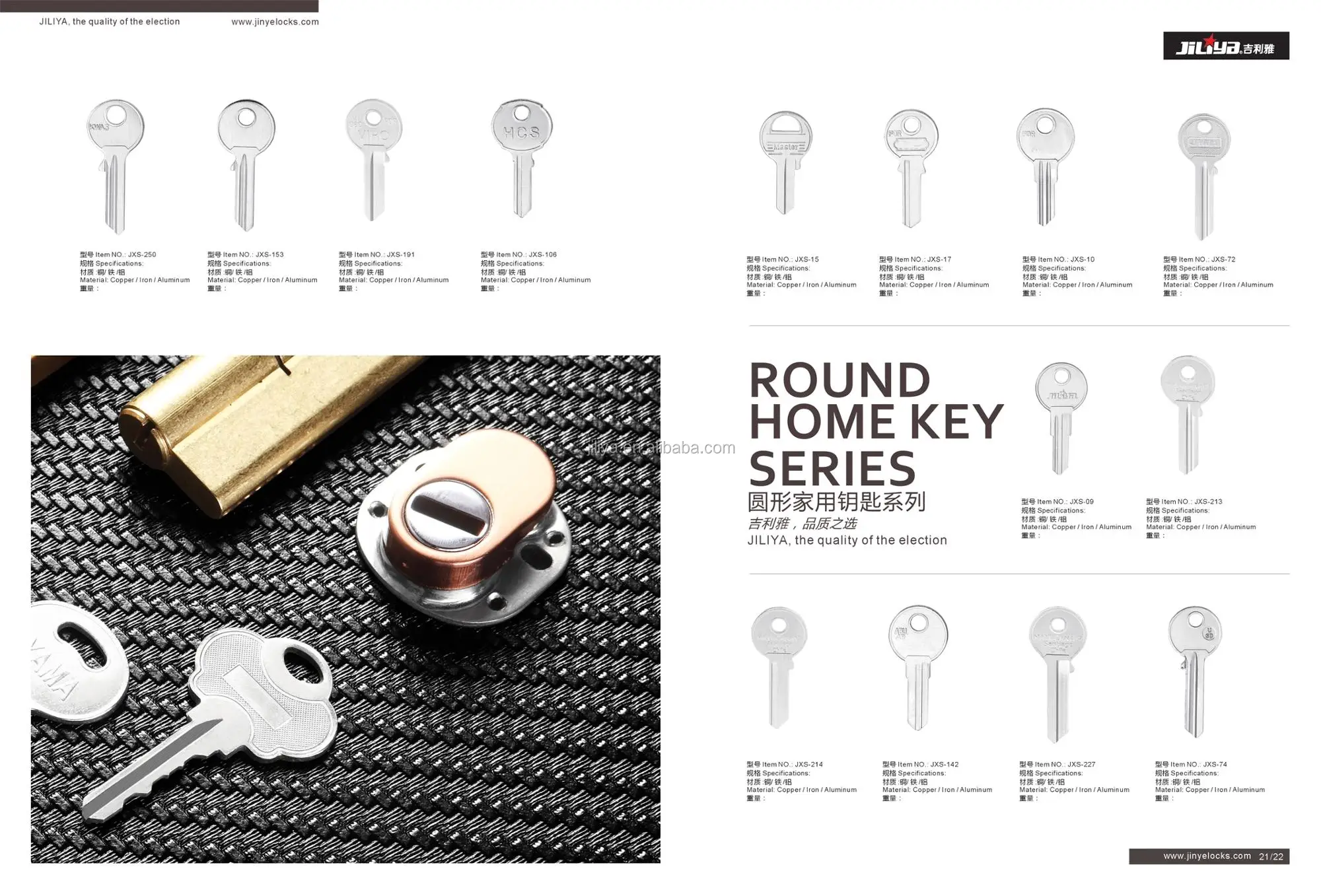 
Car master key double handle lock blank key 