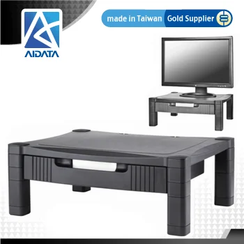Aidata Taiwan Made Lift Up Stationary Organizing Plastic Monitor Desk