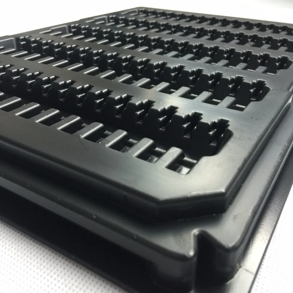 Antistatic ESD PCB tray thermoforming PS (ABS) black plastic blister tray