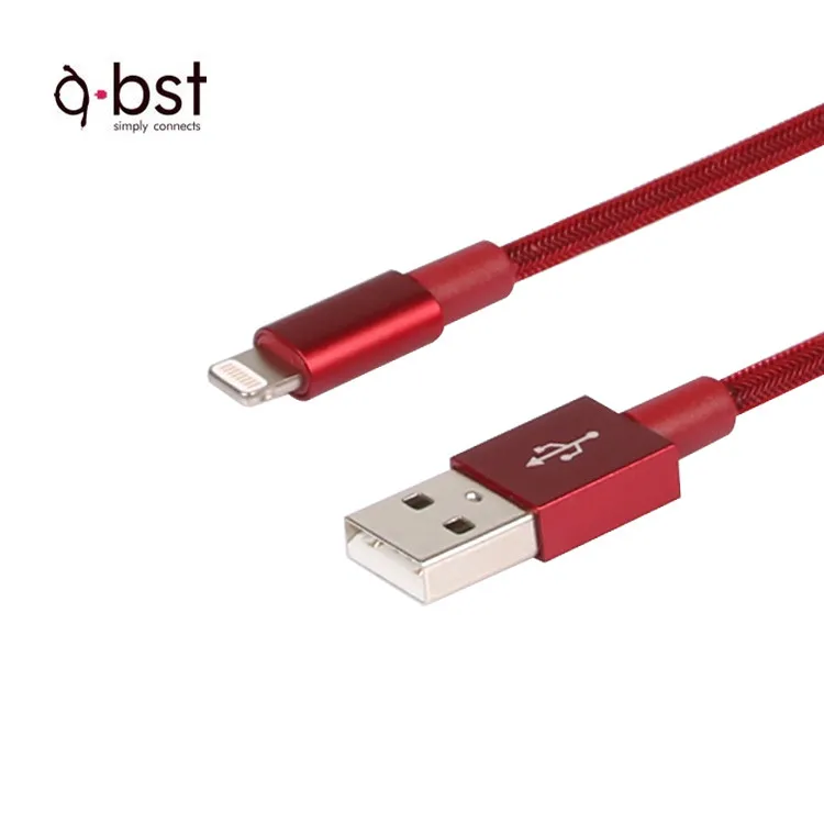 2018 wholesale original foxconn charger cable for iphone 2.4a fast charging nylon cable 1m usb cable for apple products