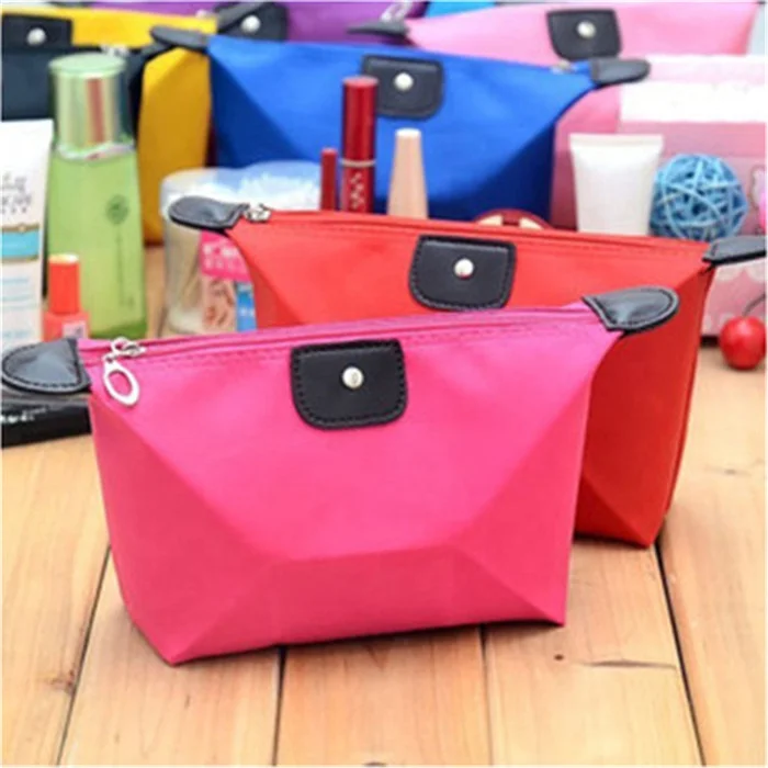 Women Travel Makeup Bag Polyester Cosmetic Bag Soft Portable  Makeup Bag