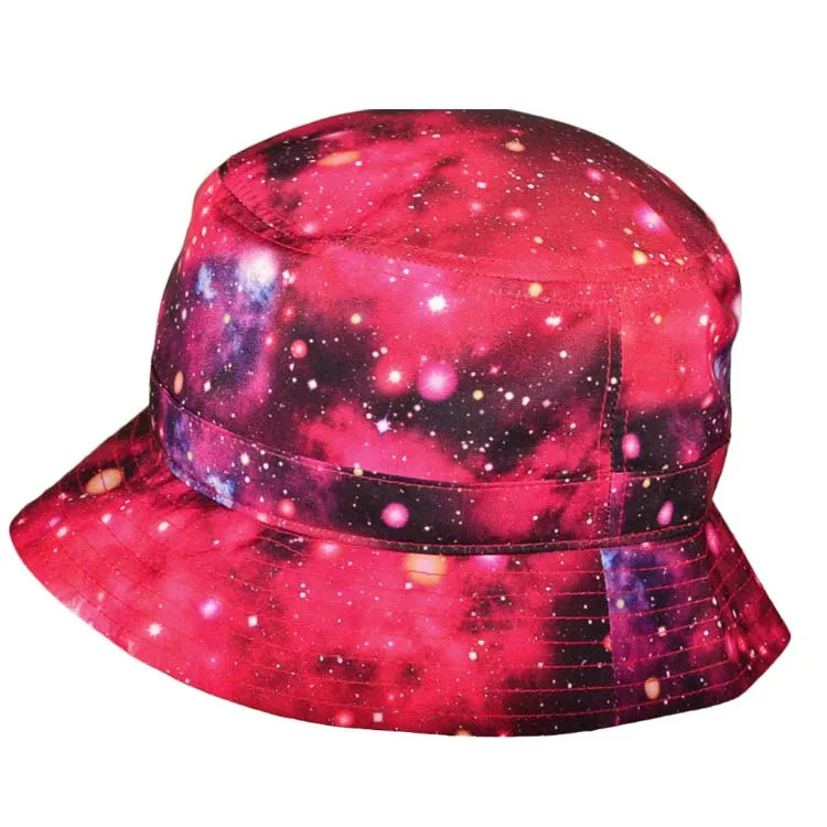 Multicolor Space Solar System Cosmos Outer galaxy bucket hat