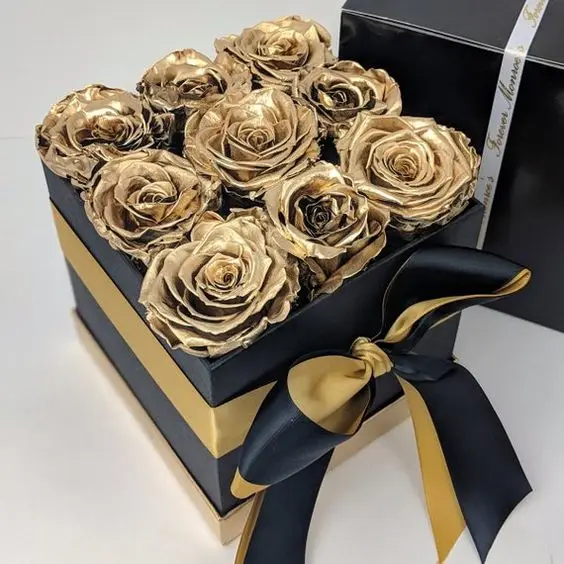 
Factory supply wholesale flower preserved natural preserved flower arrangements for wedding decoration etern rose in a box 