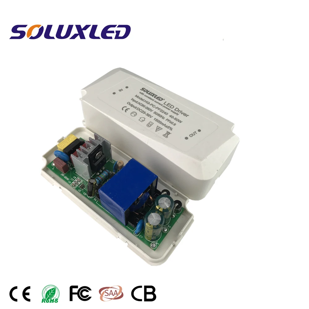 40W 42W 48W 50W LED Driver Galvanic Isolation with active power factor 0.95 for hotel department home down light panel light