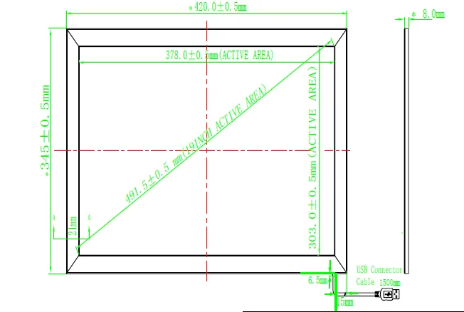 19 inch IR touch frames,infrared touch overlay,IR touch monitor