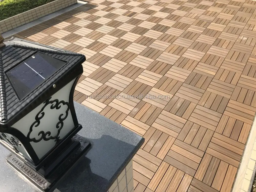 Rucca Water Resistant Outdoor Patio Pavers or Composite Decking Flooring 12x12 feet