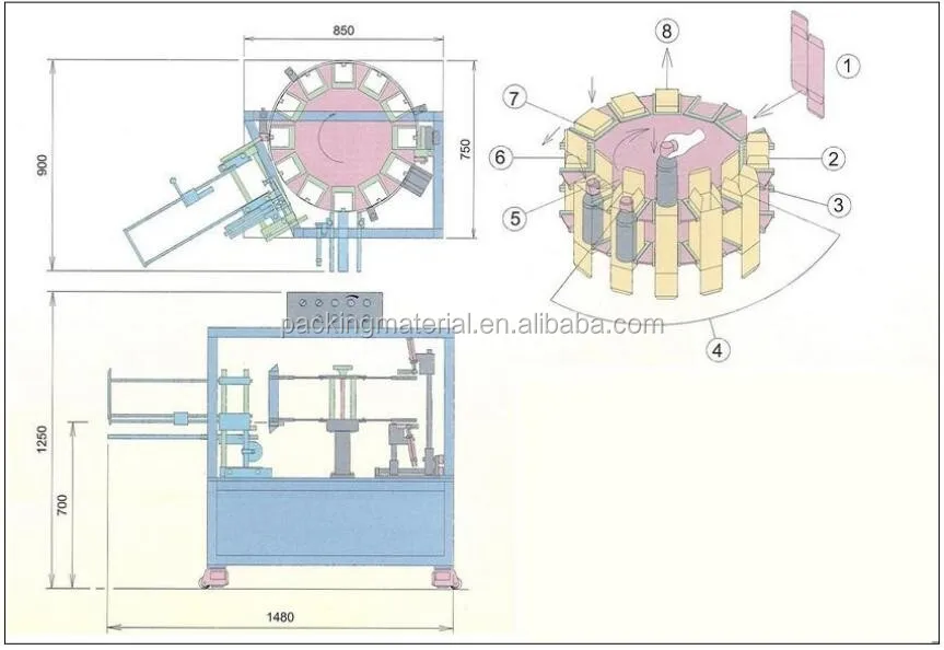 Multi Functional Semi Automatic Cartoning Machine for bottle soft tube blister, Carton Box Packing Machine