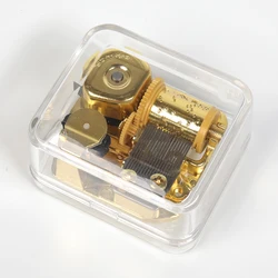 Rectangle Transparent Acrylic Wind up Music Box
