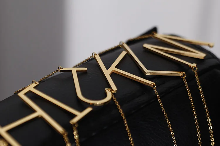 Wholesale Boutique Jewels Stainless Steel Letter Necklace