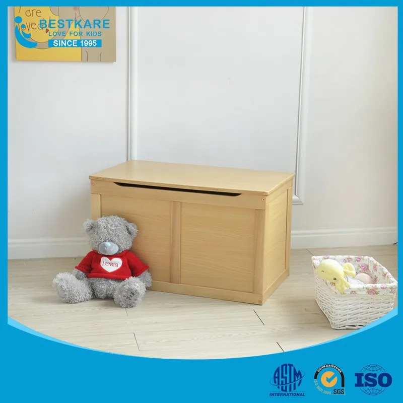 hotsale wooden storage box children wooden toy chest with cover contenitori grandi porta oggetti