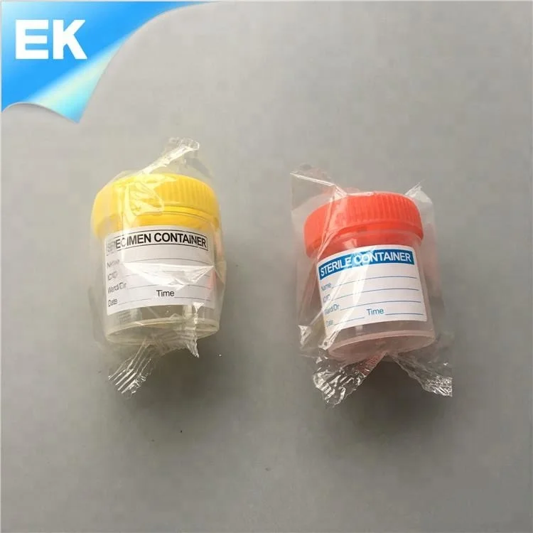 Медицинский стерильный одноразовый больничный контейнер для мочи 60 мл