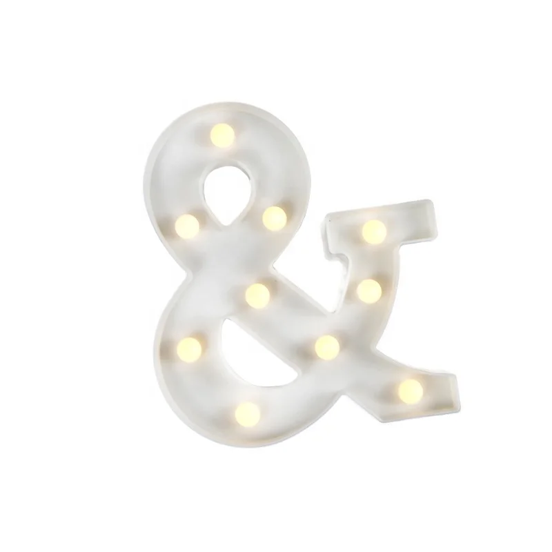 High quality battery powered table decoration alphabet letter  led nigh light sign for party wedding