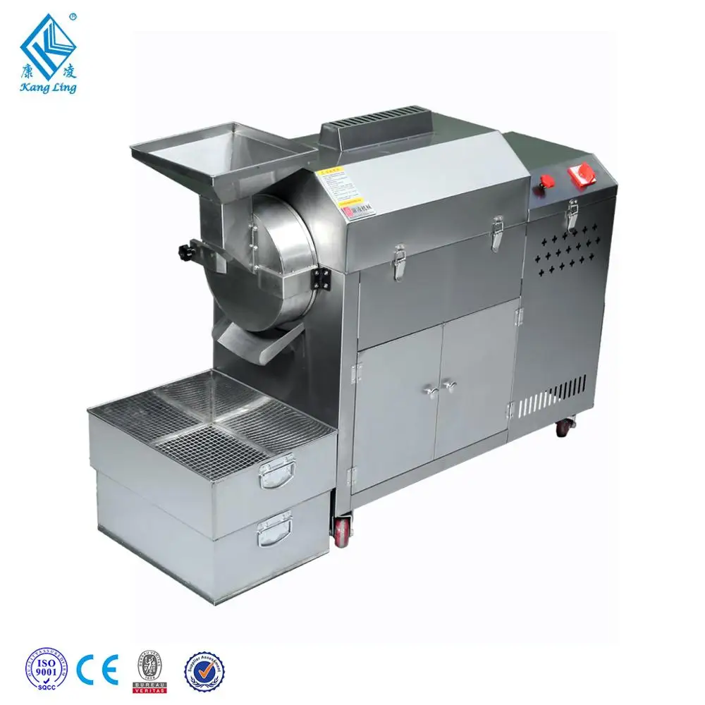 High Performance Kangling Gas Electric Nuts Roaster Machine Hot Air Coffee Peanut Roaster Machine Commercial