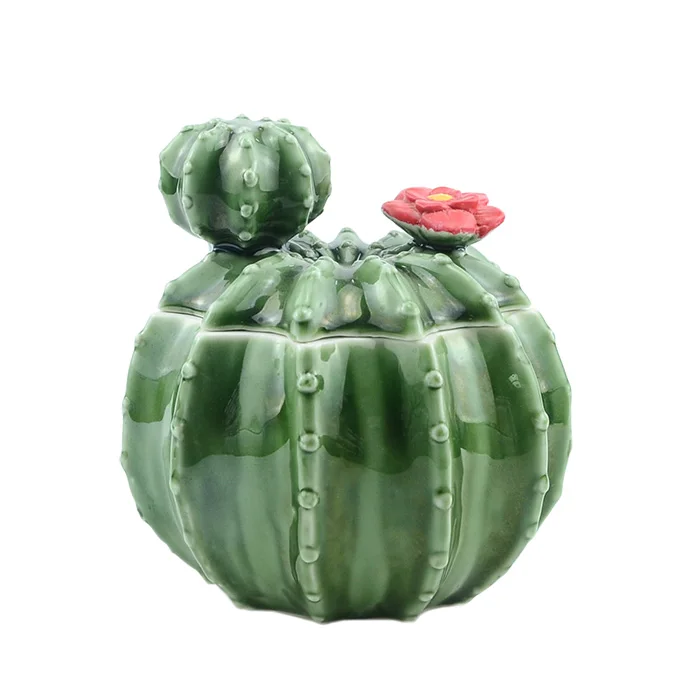 New Design ceramic cactus cookie & candy jar and storage jar for wholesale