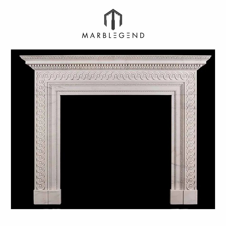 дешевый бежевый портал классический электрический камин