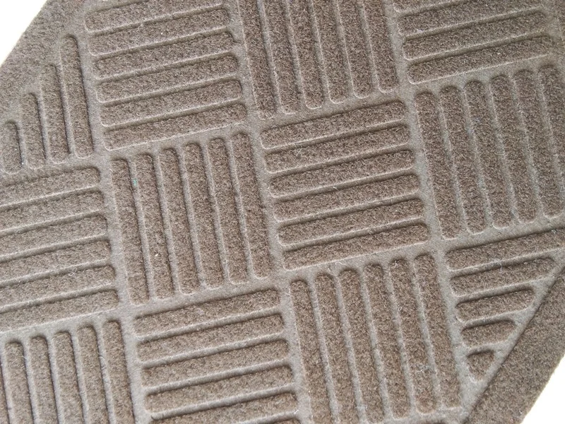 Embossed entrance polyester water absorbing pvc custom floor mat