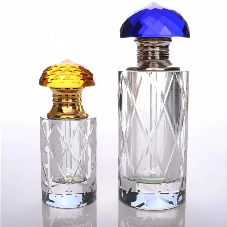 BOYE Manufacturer Empty Fancy Unique Design Arab Style Oil Perfume K9 Glass Crystal Attar Bottles