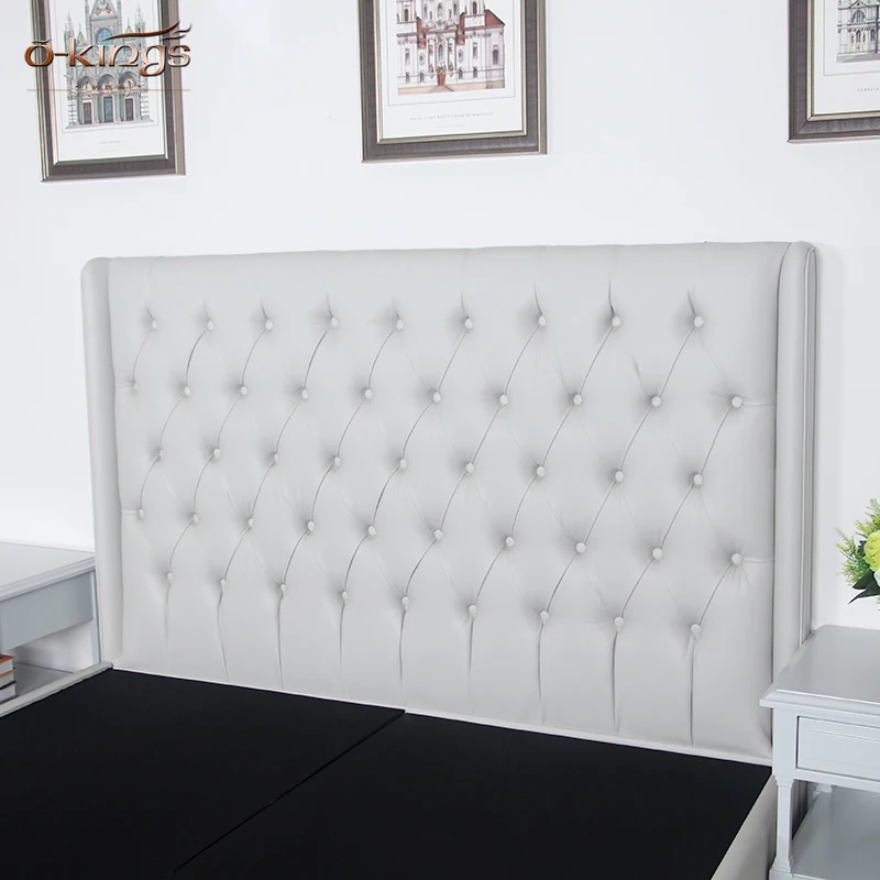 Home decor bed with tufted headboards,hotel bed frame in China OKS-0596