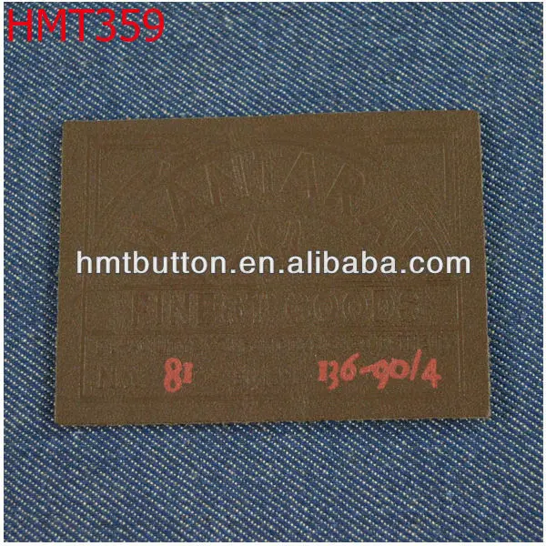 jeans leather patch labels