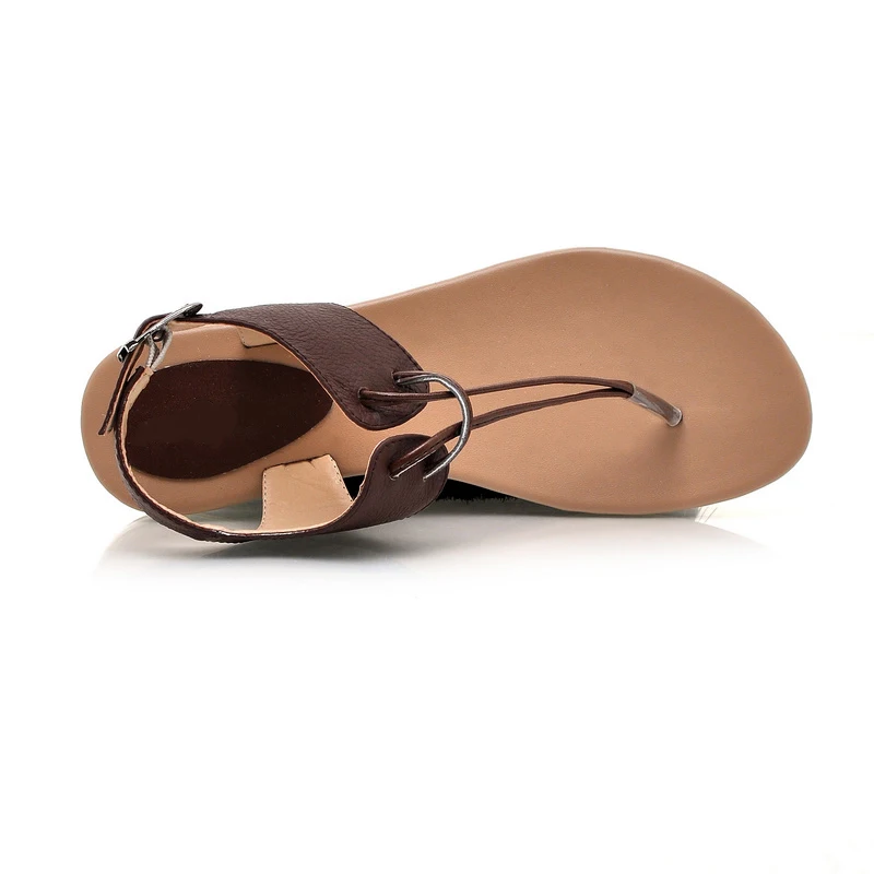 Summer Cow Leather Simple And Beautiful Thong Women Sandals For Ladies Flat Shoes