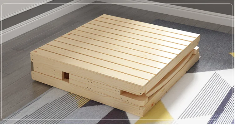 Modern simple wood folding bed space saving single bed  for apartment New style