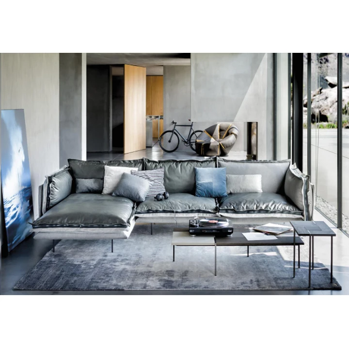 Genuine Leather Sofa Set Leather Sofa Set 7 Seater Sectional Sofa Living Room Furniture