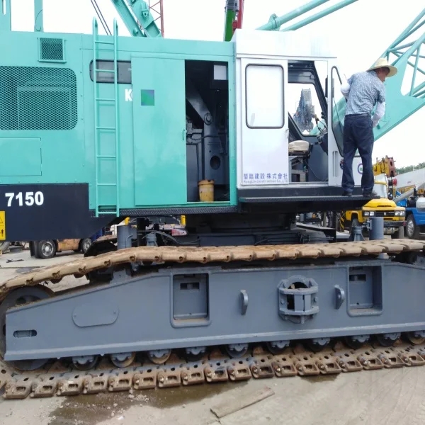 Best price used KOBELCO 7150 150 tons crawler crane for sale