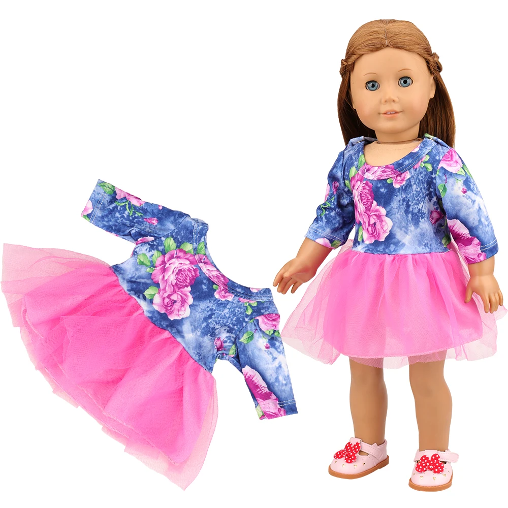 Wholesale Cheap 5 Doll Princess Dresses Clothes Sets Accessories  For American Doll 18 inch Dolls Baby Kid Girl Toys Gift