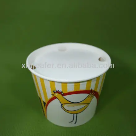 64 унции жареного куриного ведра с бумажной крышкой