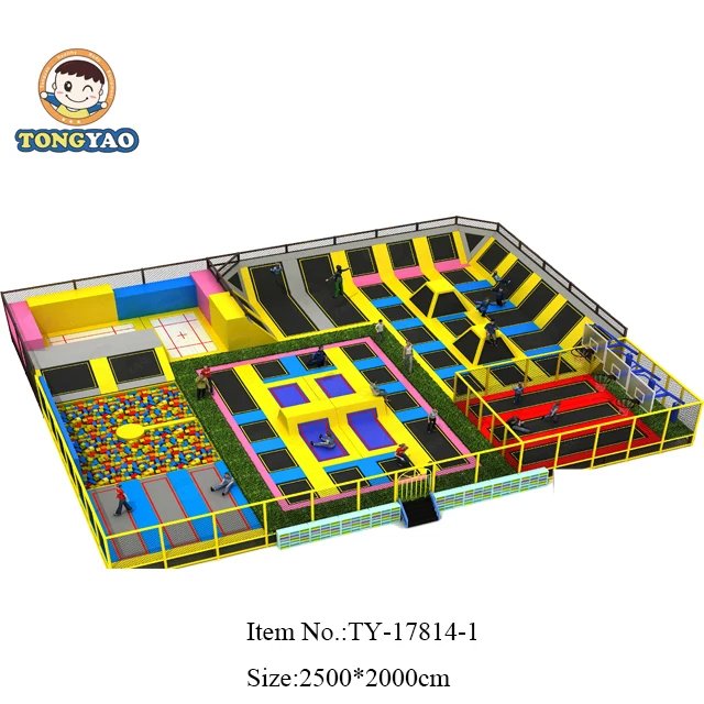 New Design Game Zone Rock Climbing Wall Jumping Indoor Trampoline Park for Kids Foam Pit Cubes Customized Custom 10 Years CN;GUA