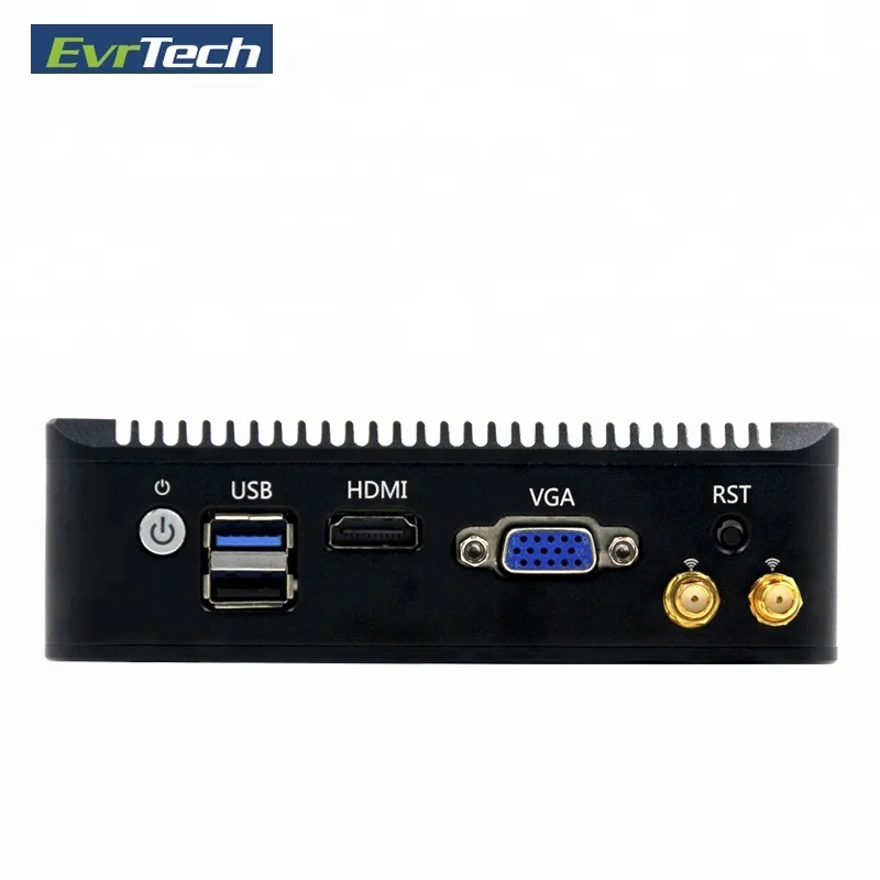 EvrTech Best selling Fanless N2840  mini Firewall chassis PC with 4 Gigabit Ethernet