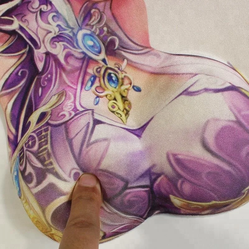 Wholesale custom print breast mouse pads cartoon silicone 3d breast-gel mouse pad wrist rest