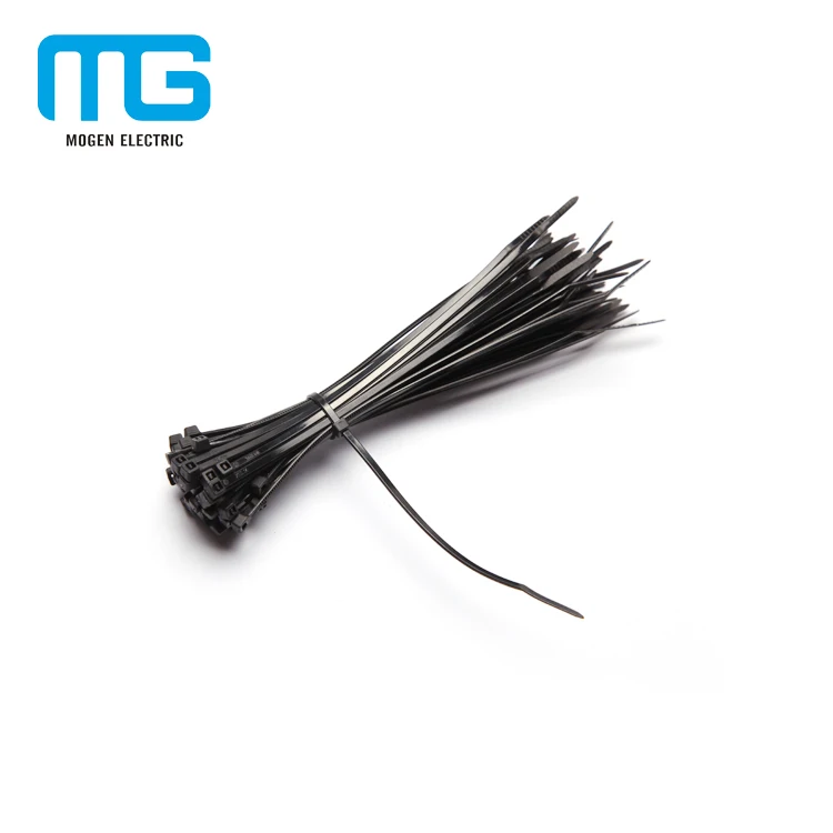 Nylon 66 Self Locking Cable Tie Colored Zip Ties Price Custom Industrial Plastic Nylon Coated Stainless Steel Cable Ties 2.5*100