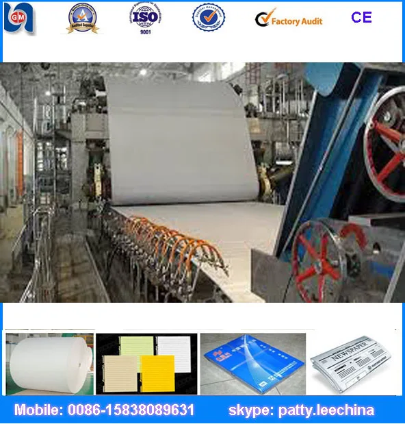 Factory waste recycling paper recycling copying paper making machine wire type offset paper machine