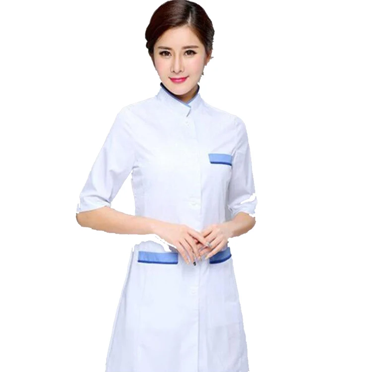 Medical Uniforms Surgical Doctor Nurse Hospital Beauty Salon Pharmacy Overalls Fashion White