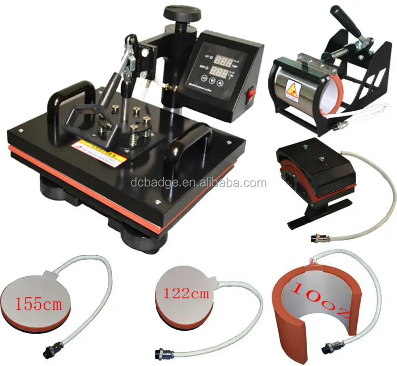 Комбо 6 в 1 термопресс многофункциональная сублимационная машина для печати на кружках