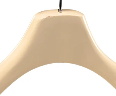 Luxury Wood Suit  Hanger with flocked Wide Shoulder