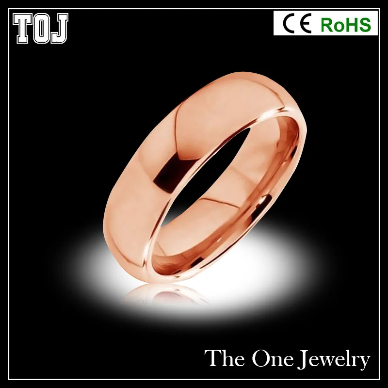 
High Quality New Design Ladies Finger Ring Rose Gold Wedding Band Tungsten Carbide Ring 