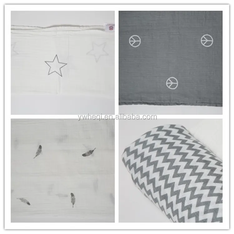Newborn gift 100% organic cotton baby muslin swaddle blanket