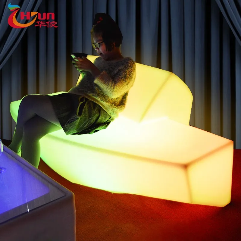 14 летним заводом, Современный СИД ночного клуба декоративные диван со светодиодной подсветкой (3 человек) Мебель для ночных клубов