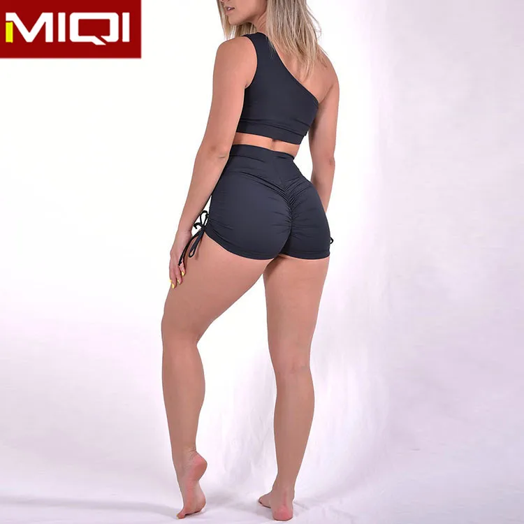 Logo Customized Bunny Scrunch Butt Shorts Side Womens Sexy Stringer Bum Booty Short