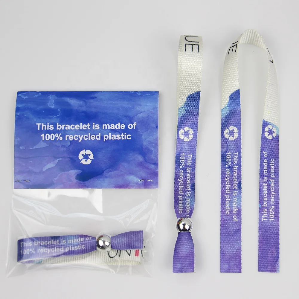 
Custom Festival Events Ribbon Wristband with one time use lock 