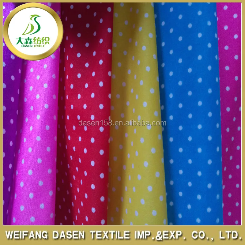 red white dots fabric print cotton fabric for baby bed sheets