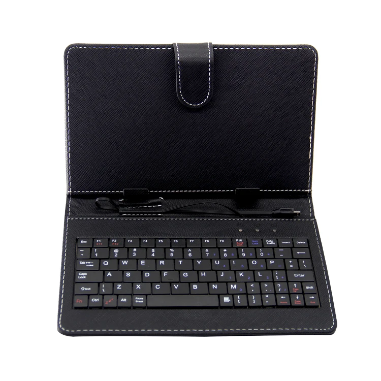 
new arrival 80 keys black universal 7 inch tablet case with keyboard tablet stand case 