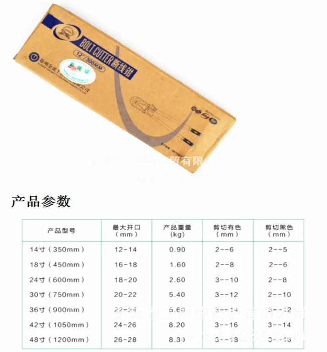 industry class chrome vanadium alloy steel casted rebar and bolt cutter tool