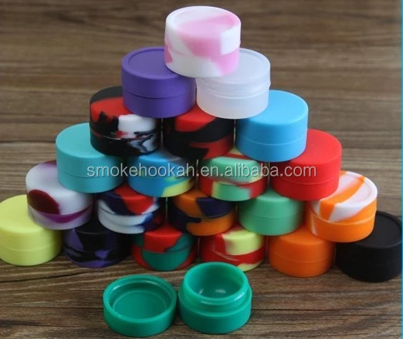 wholesale Containers Silicone Jars Container Silicone Contianer With Stainless Steel Dabber Tool Kit