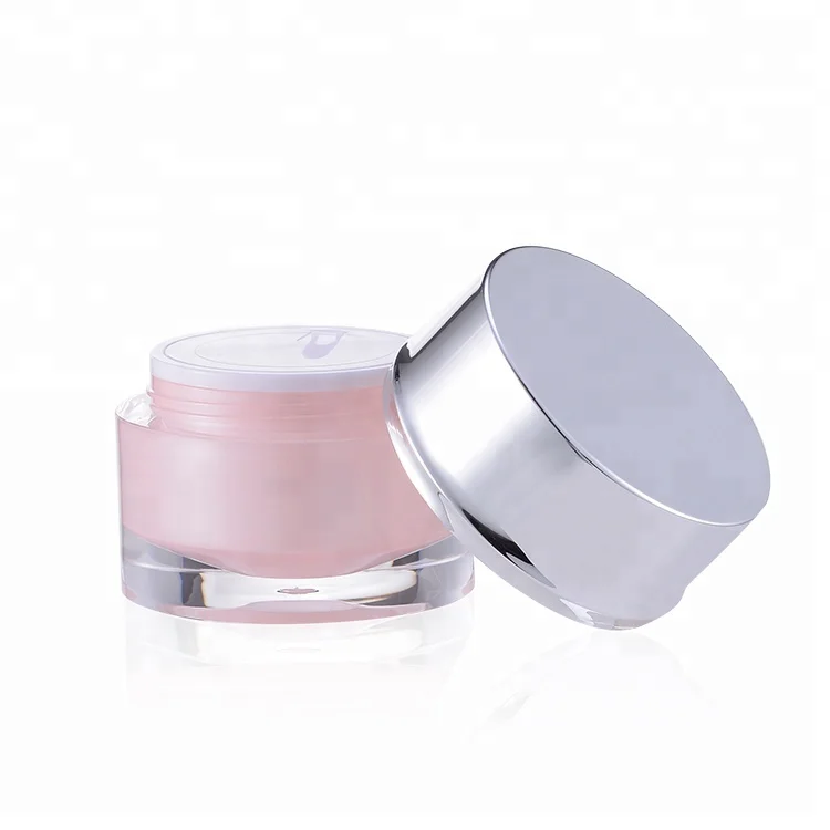 Оптовая продажа роскошная круглая пустая косметическая бутылка низкая цена Акриловая банка 50